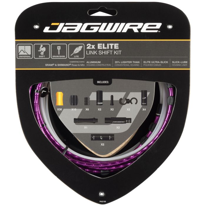 Afbeelding laden in galerijviewer, Jagwire 2x elite link shift kit - limited purple