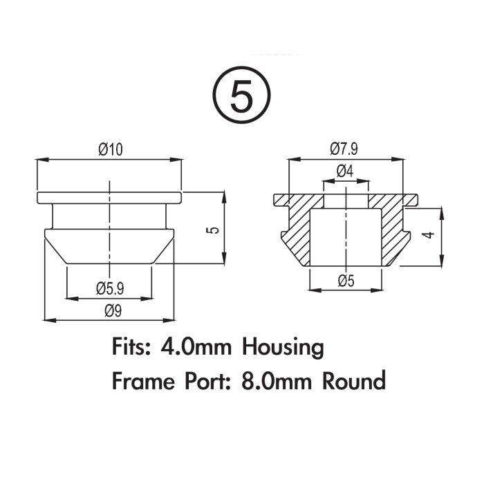 Afbeelding laden in galerijviewer, Jagwire frame plug pack - 5mm brake housing (2mm frame) (10pcs)