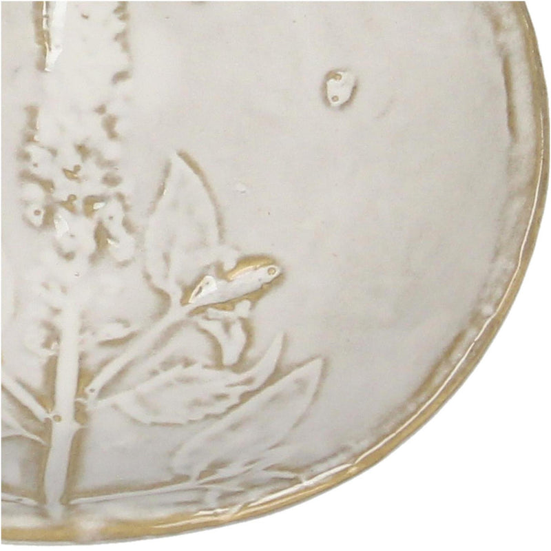 Afbeelding laden in galerijviewer, Kersten bord veldbloem keramiek white 11.5x10.5x2cm