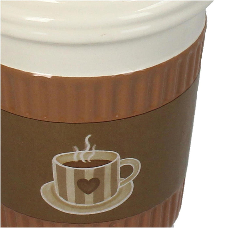 Afbeelding laden in galerijviewer, Kersten bloempot coffee cup fijn aardewerk brown 11x11x16.5cm