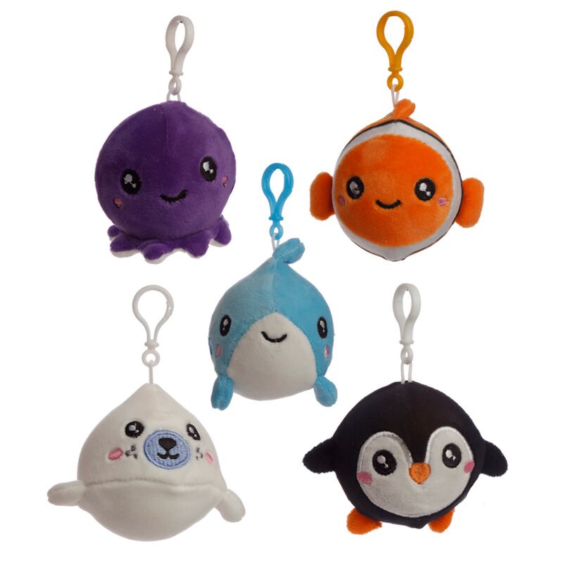 Chargez l'image dans la visionneuse de la galerie, Adoramals squeezies knijp speelgoed zeedieren sleutelhanger