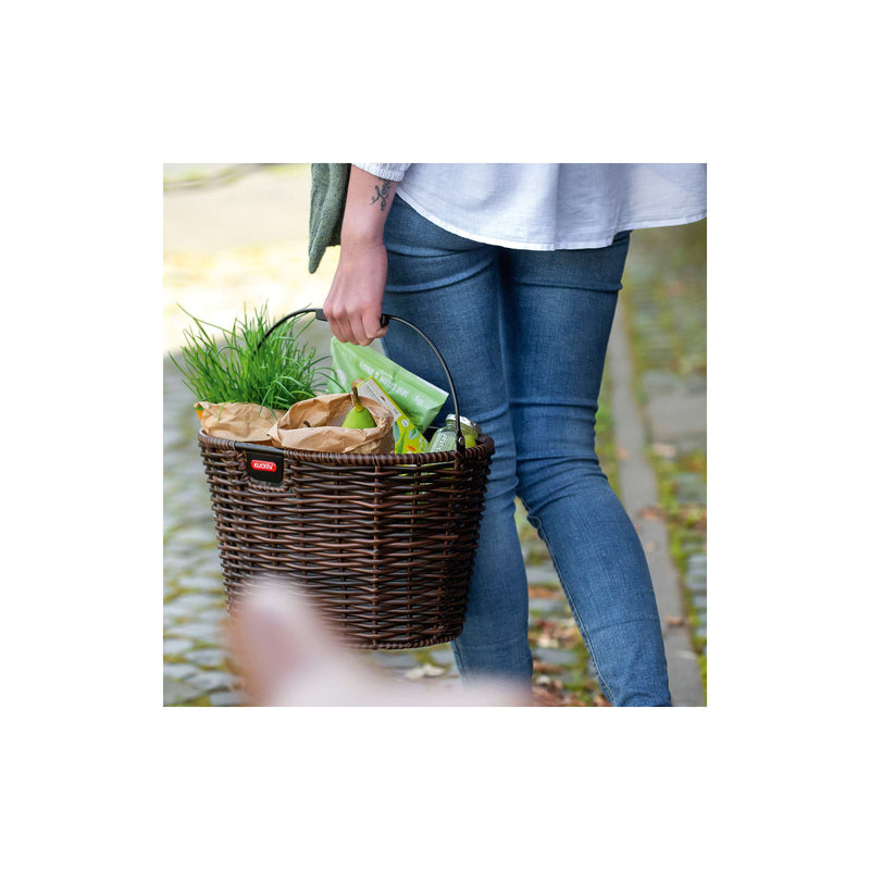 Afbeelding laden in galerijviewer, Klickfix mand structura oval fr.basket r k structura oval black brown