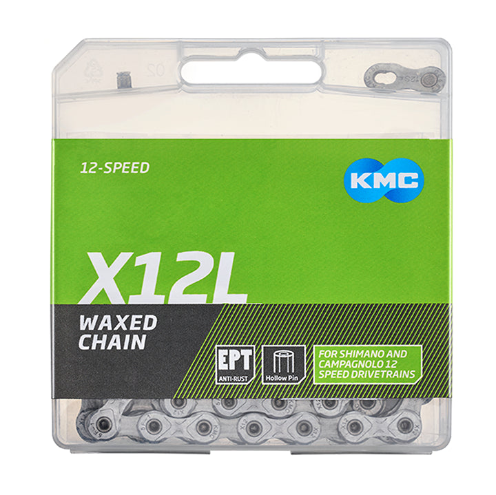 Afbeelding laden in galerijviewer, Kmc x12l silver chain 12 compartments 126gl wax