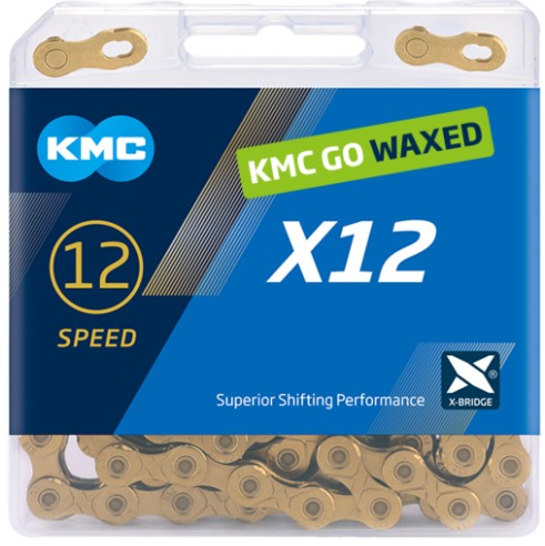 Laden Sie das Bild in Galerie -Viewer, Kmc ketting x12 12v 126l waxed ti-n goud