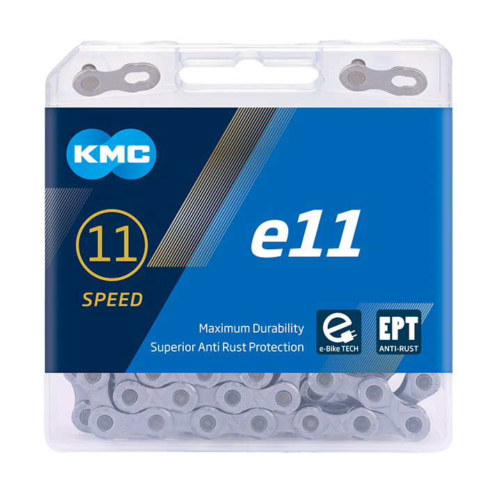 Load image into Gallery viewer, KMC E11 EPT Fietsketting 1 2x11 128 Zilver