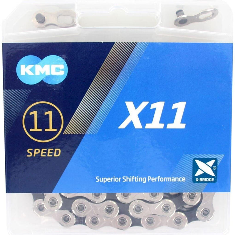 Load image into Gallery viewer, KMC X11 Fietsketting 114 schakels Zilver Zwart