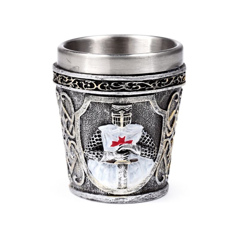 Cargue la imagen en el visor de la galería, Middeleeuwse witte ridder borrelglaasje shot glas