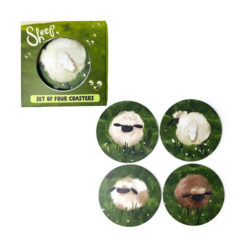Load image into Gallery viewer, Schapen set 4 onderzetters