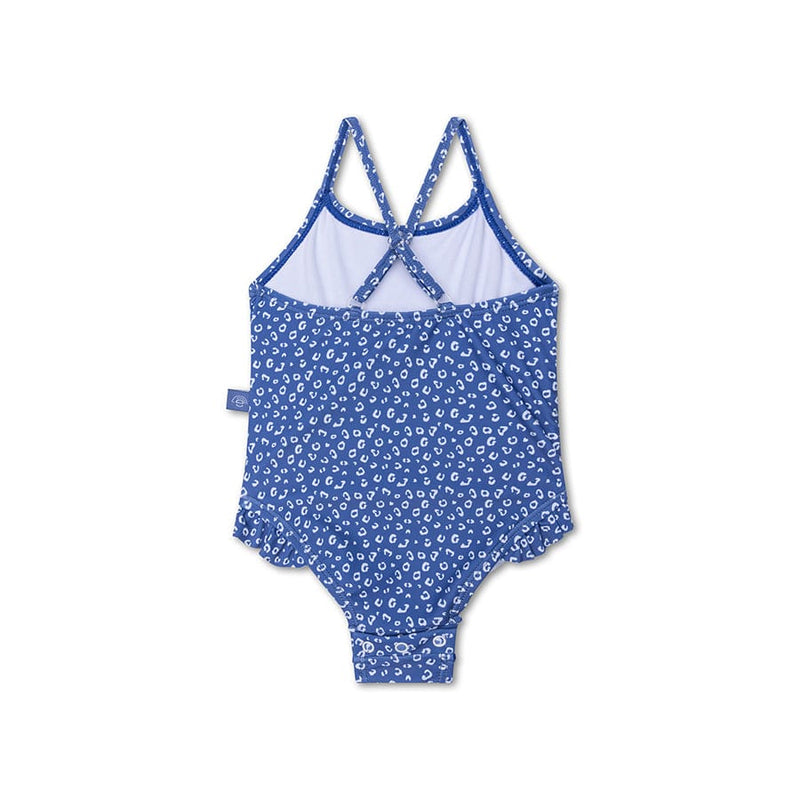 Load image into Gallery viewer, Leopard | blauw meisjes uv badpak