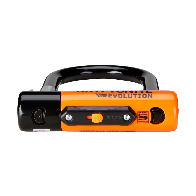Afbeelding laden in galerijviewer, Kryptonite evolution mini-7 beugelslot met kabel – fiets – art-2 slot – beugelslot (elektrische) fiets – 17,8x8,3 cm - kabel 120 cm lang – oranje zwart