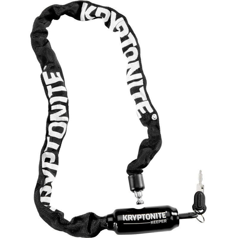 Afbeelding laden in galerijviewer, Kryptonite keeper 585-ketting met geïntegreerd slot – kettingslot fiets – fietsslot met ketting elektrische fiets – 85 cm – staal – zwart