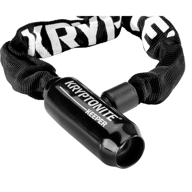 Afbeelding laden in galerijviewer, Kryptonite keeper 585-ketting met geïntegreerd slot – kettingslot fiets – fietsslot met ketting elektrische fiets – 85 cm – staal – zwart