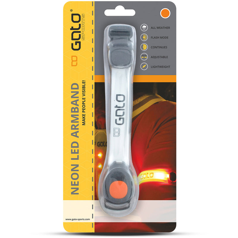 Load image into Gallery viewer, Outwet gato armband led usb one size neon oranje