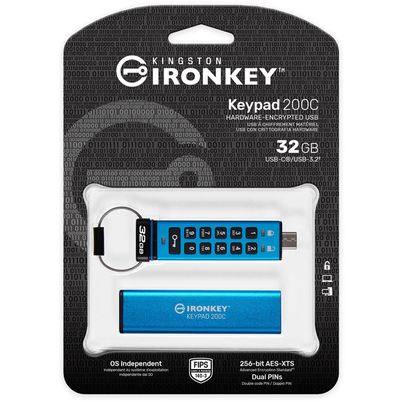 Laden Sie das Bild in Galerie -Viewer, Kingston ironkey keypad 200 32 gb