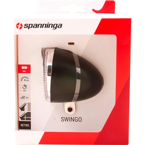 Chargez l'image dans la visionneuse de la galerie, Spanninga swingo koplamp zwart batt. kaart