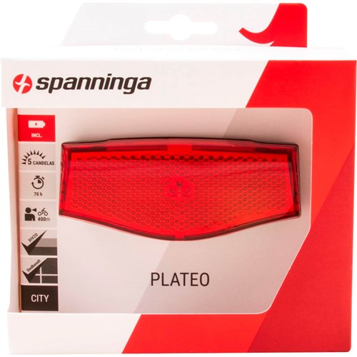 Load image into Gallery viewer, Spanninga achterlicht plateo xb batterij 50 80mm