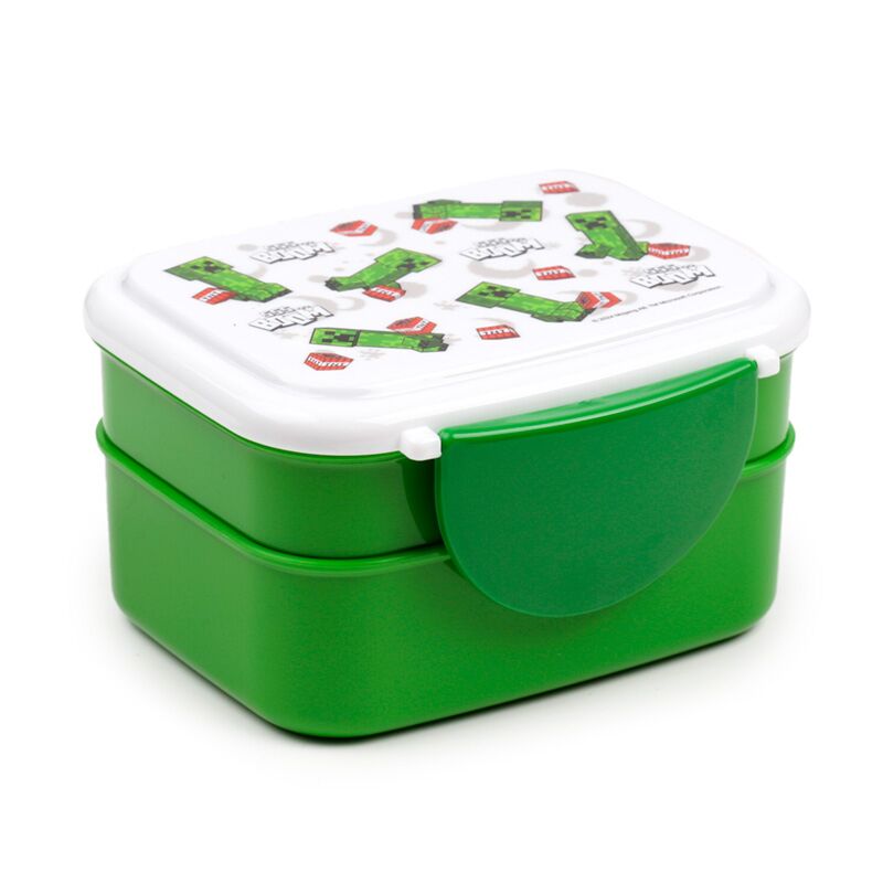 Load image into Gallery viewer, Union minecraft creeper tnt clip bento box lunchtrommel met bestek