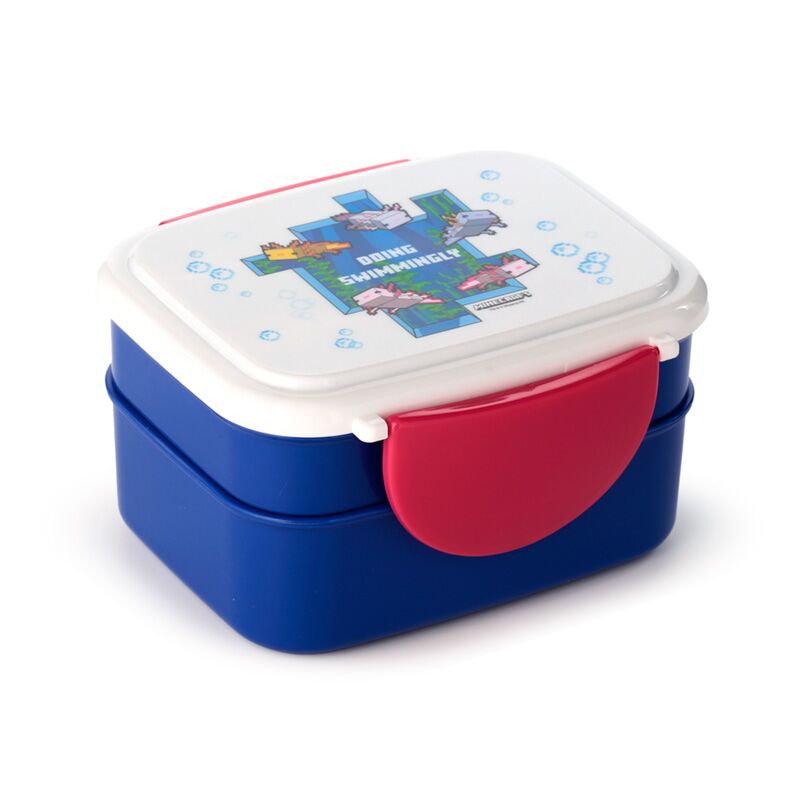 Load image into Gallery viewer, Union minecraft axolotl clip bento box lunchtrommel bestek