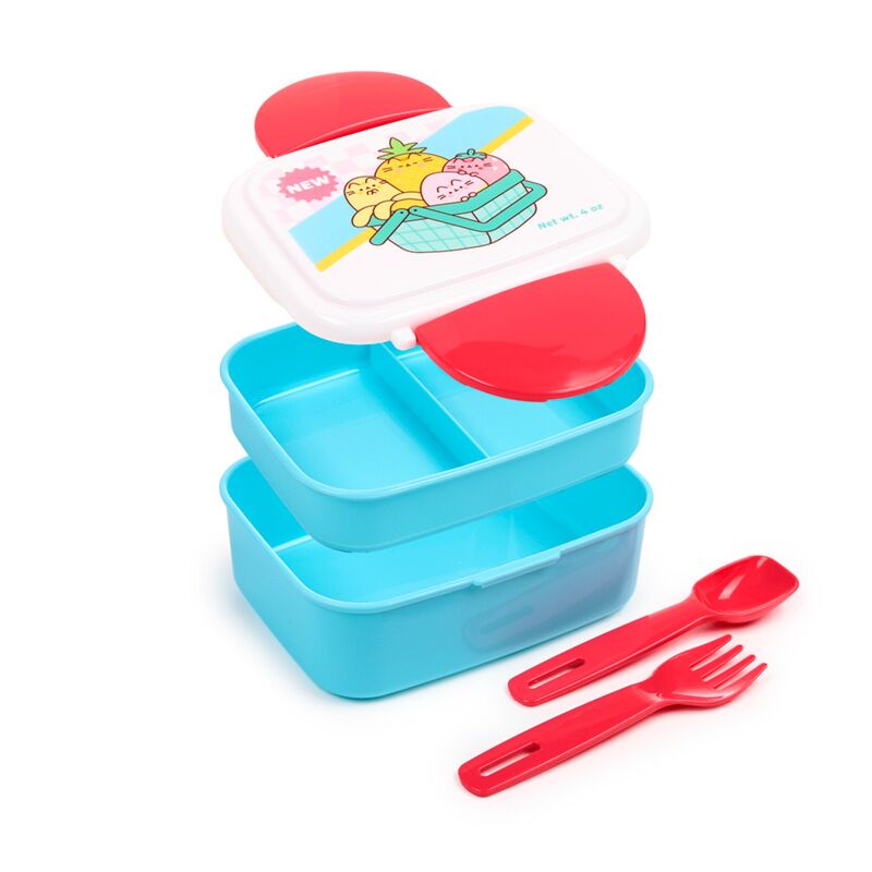 Load image into Gallery viewer, Union pusheen de kat fruit clip bento box lunchtrommel bestek