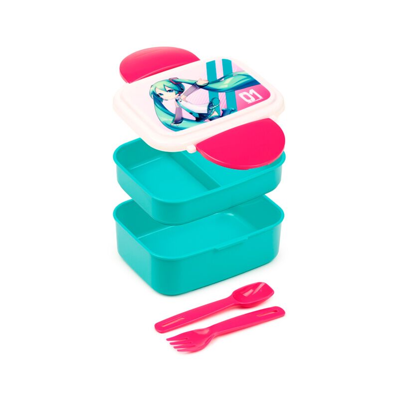 Load image into Gallery viewer, Union hatsune miku clip bento box lunchtrommel bestek