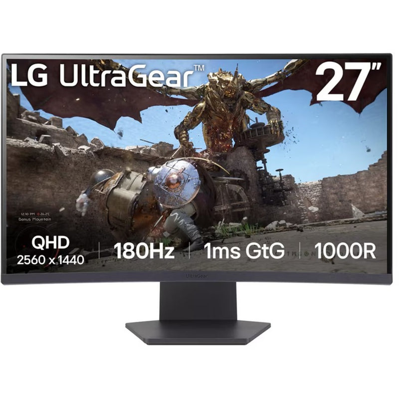 Load image into Gallery viewer, Lg ultragear 27gs60qc-b curved gaming monitor