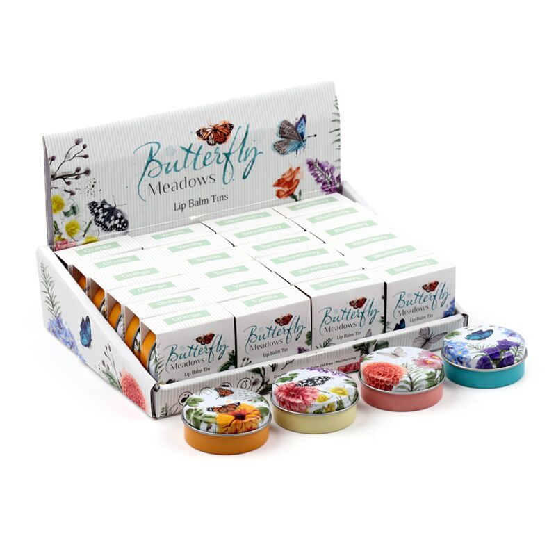 Load image into Gallery viewer, Butterfly meadows vlinder lipbalsem in blik