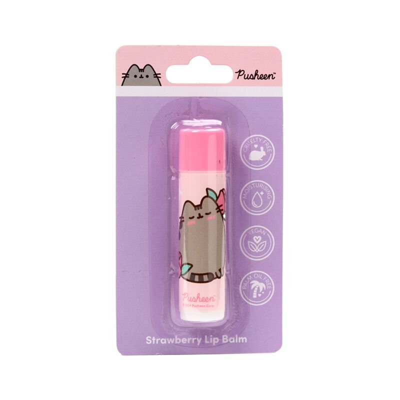 Load image into Gallery viewer, Pusheen de kat aardbei lipbalsem stick