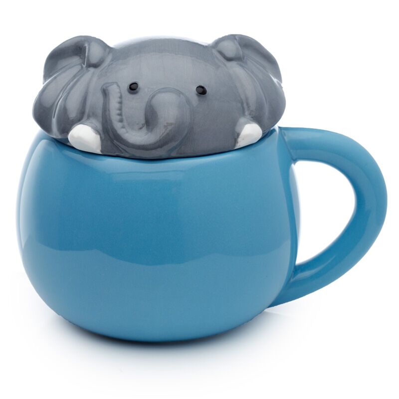 Cargue la imagen en el visor de la galería, Adoramals olifant deksel gevormde keramiek mok