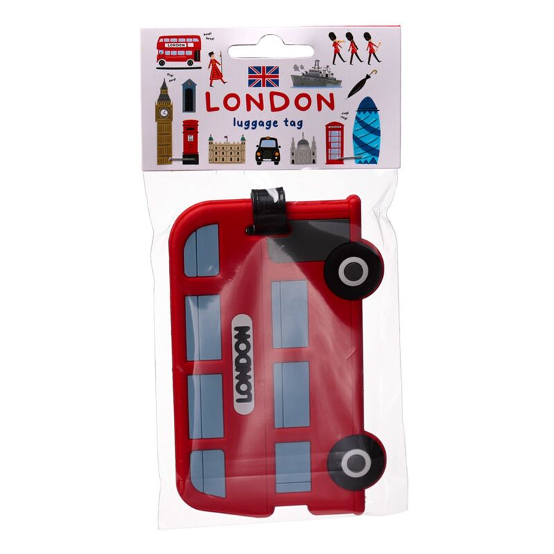 ギャラリービューアに画像をロードする, Londense dubbeldekker bus pvc kofferlabel