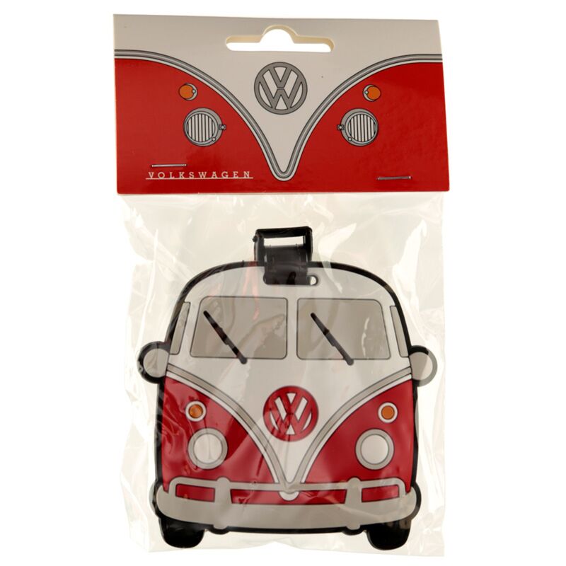 Laden Sie das Bild in Galerie -Viewer, Volkswagen busje vw t1 rood pvc kofferlabel