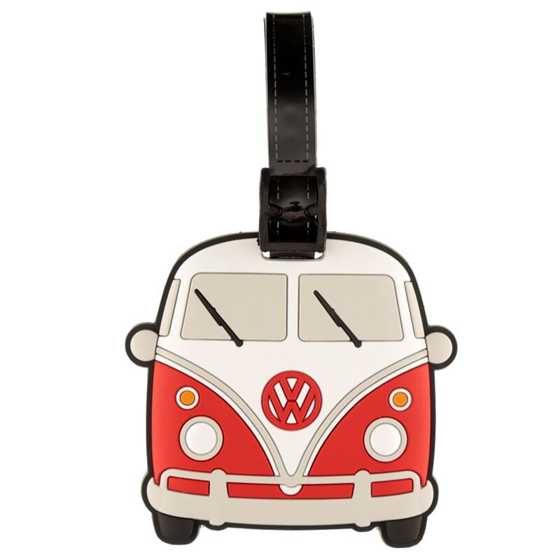 Laden Sie das Bild in Galerie -Viewer, Volkswagen busje vw t1 rood pvc kofferlabel