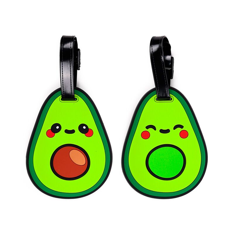 Cargue la imagen en el visor de la galería, Foodiemals avocado pvc kofferlabel set van 2