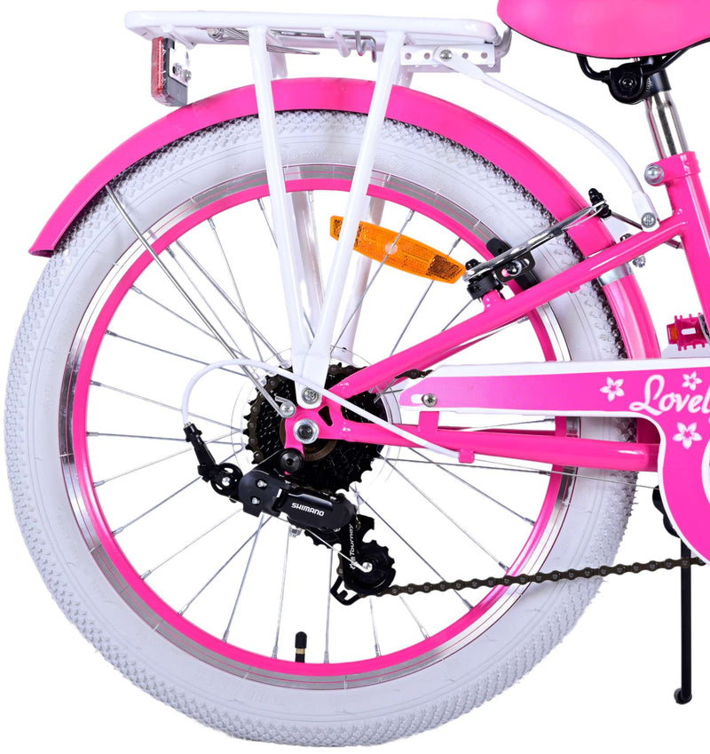 Afbeelding laden in galerijviewer, Volare Lovely Kinderfiets - Meisjes - 20 inch - Roze - 7 versnellingen