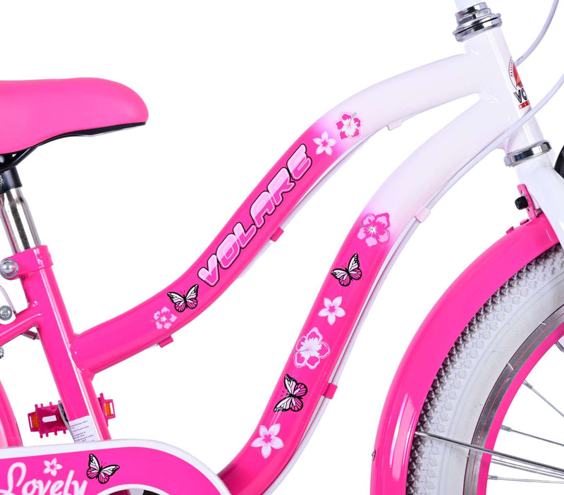 Afbeelding laden in galerijviewer, Volare Lovely Kinderfiets - Meisjes - 20 inch - Roze - 7 versnellingen