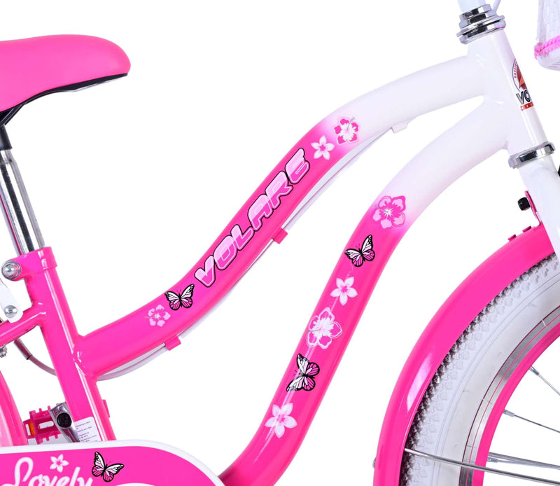 Afbeelding laden in galerijviewer, Volare Lovely Kinderfiets - Meisjes - 20 inch - Roze - Twee handremmen