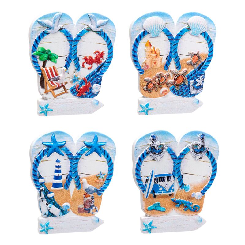 Cargue la imagen en el visor de la galería, Strandslipper bord 3d zee strand souvenir magneet