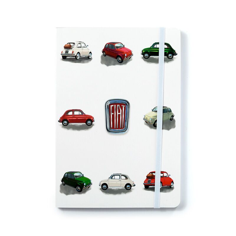 Chargez l'image dans la visionneuse de la galerie, Fiat 500 retro gerecycled a5 gelinieerd notitieboekje