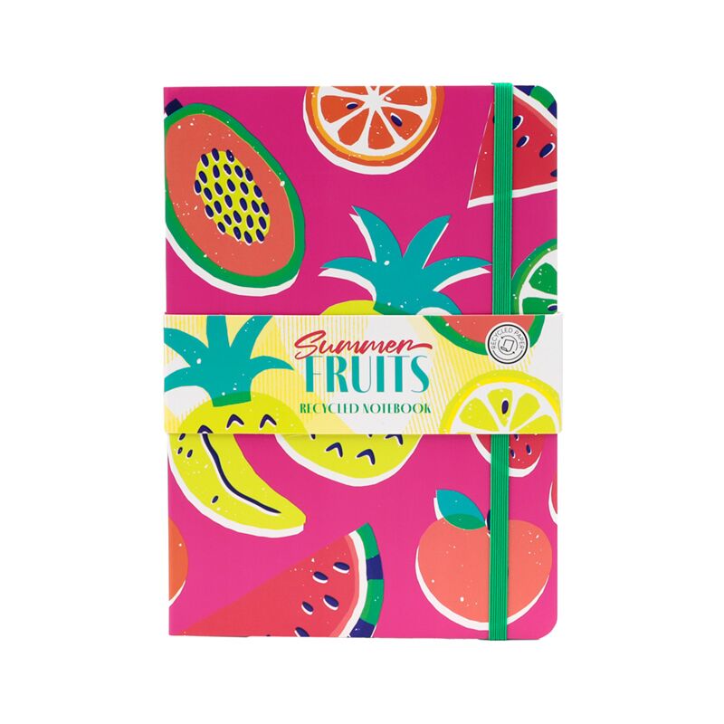 Laden Sie das Bild in Galerie -Viewer, Zomer fruit gerecycled a5 gelinieerd notitieboekje