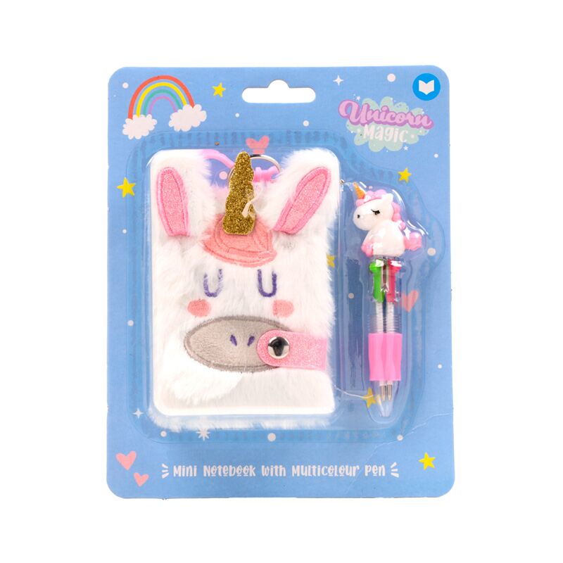 Laden Sie das Bild in Galerie -Viewer, Unicorn magic mini notitieboekje a7 4-kleuren pen