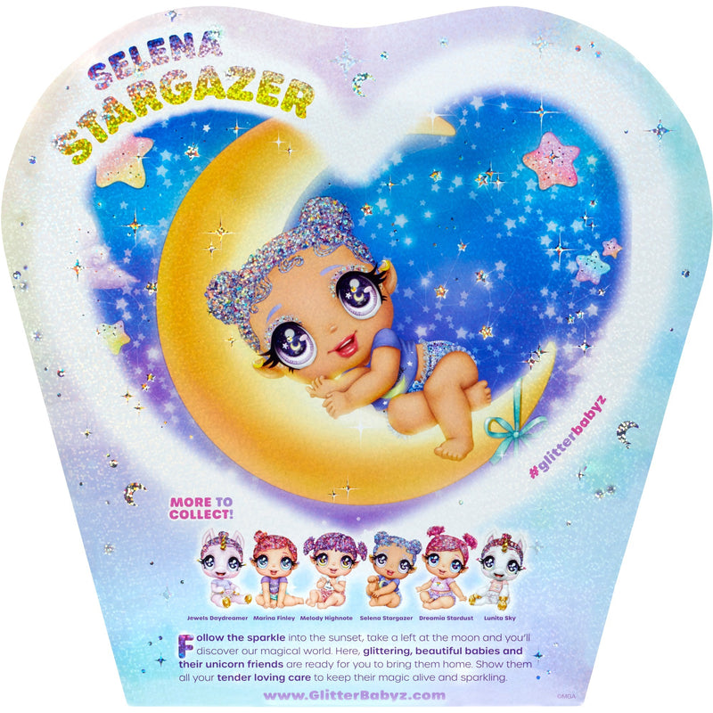 Load image into Gallery viewer, MGA Entertainment Glitter Babyz pop serie 2 Selena Stargazer