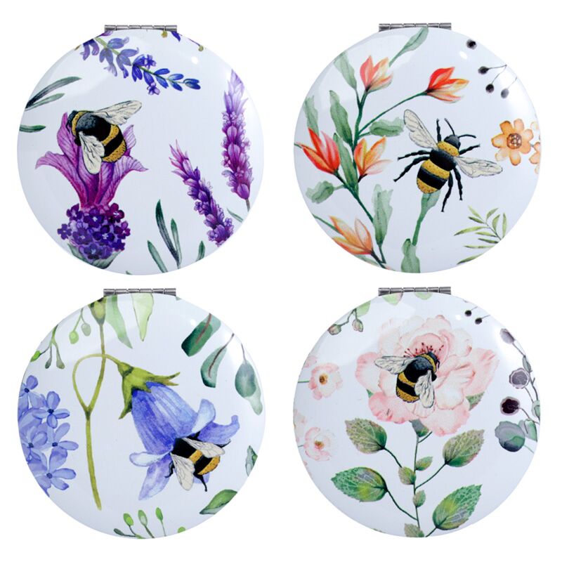 Cargue la imagen en el visor de la galería, Nectar meadows bij bij compact make up spiegeltje