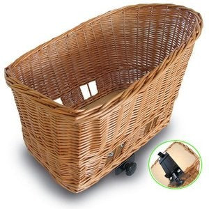 Load image into Gallery viewer, Basil Pasja - hondenfietsmand – large - 50 cm - achtermand – natural