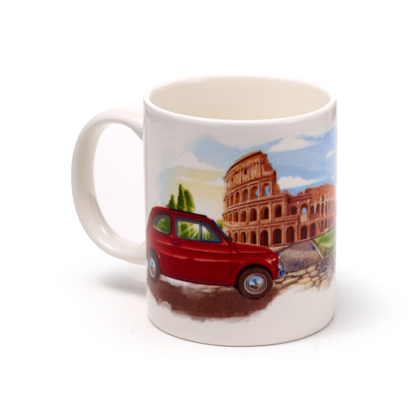 Laden Sie das Bild in Galerie -Viewer, Fiat 500 rome porselein mok