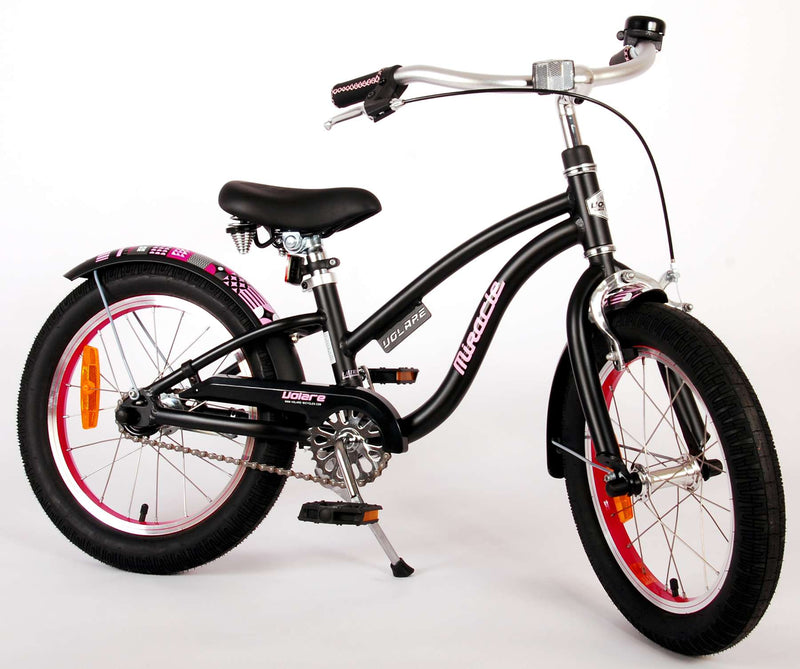 Afbeelding laden in galerijviewer, Volare Miracle Cruiser Kinderfiets - Meisjes- 16 inch - Mat Zwart - Prime Collection