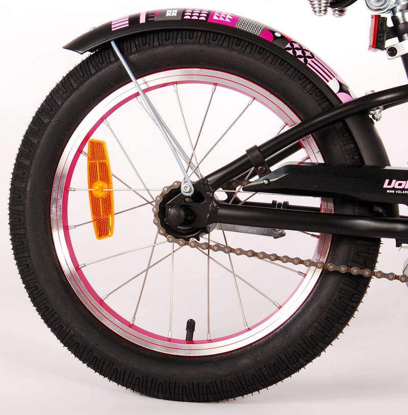 Afbeelding laden in galerijviewer, Volare Miracle Cruiser Kinderfiets - Meisjes- 16 inch - Mat Zwart - Prime Collection