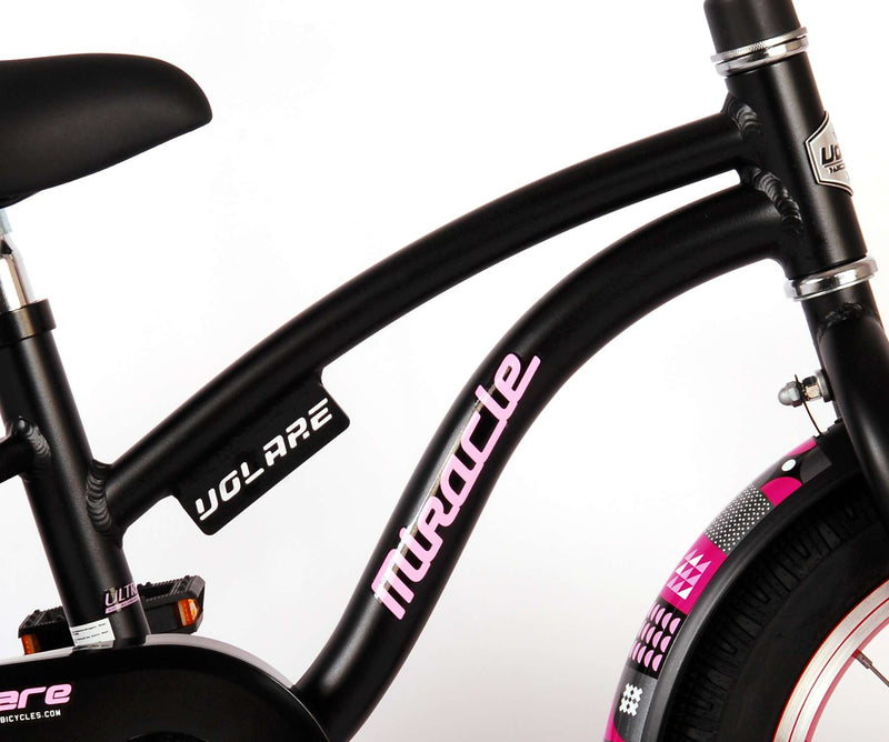 ギャラリービューアに画像をロードする, Volare Miracle Kinderfiets - Meisjes - 14 inch - Mat Zwart - Prime Collection