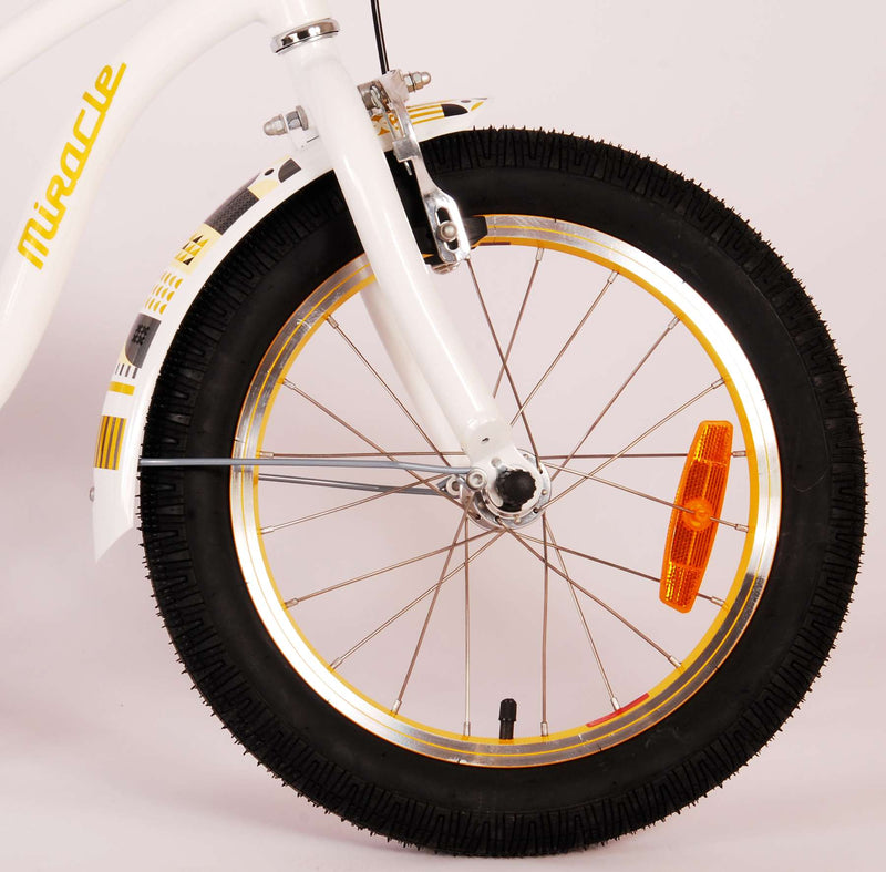 Afbeelding laden in galerijviewer, Volare Miracle Cruiser Kinderfiets - Meisjes - 16 inch - Wit - Prime Collection