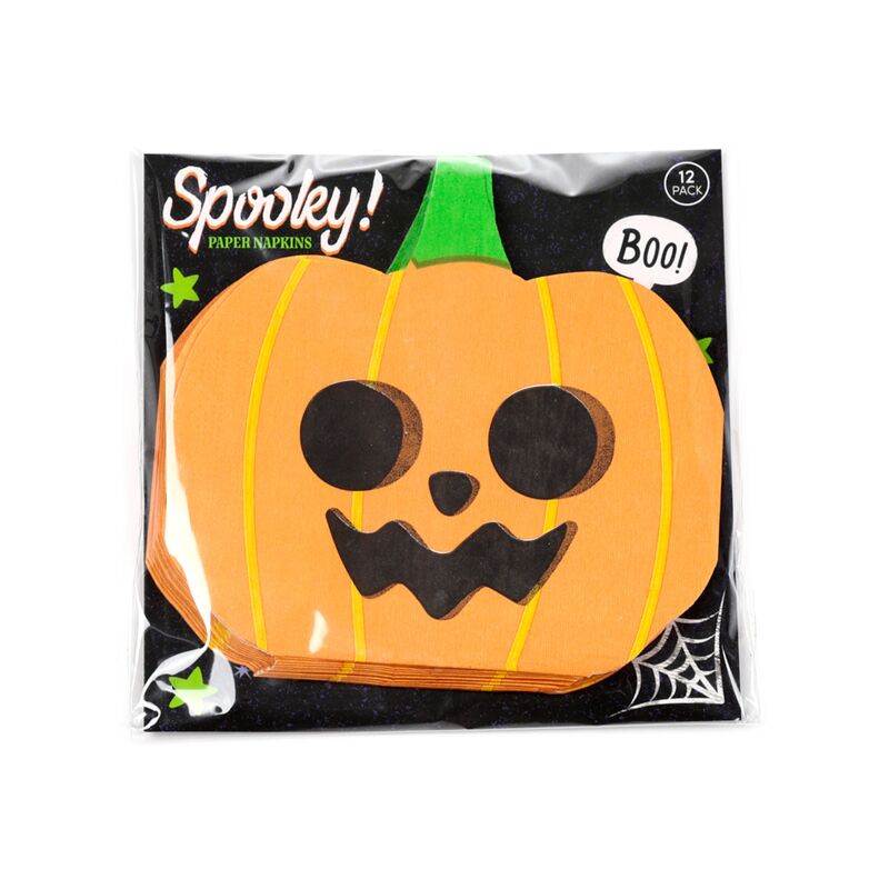 ギャラリービューアに画像をロードする, Halloween pompoen pak van 12 3-laags papieren feestservetten