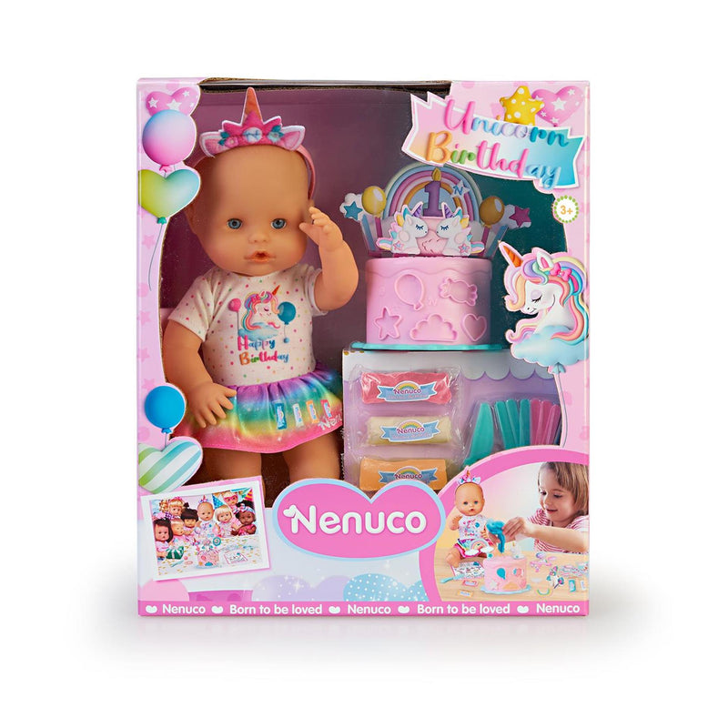 Afbeelding laden in galerijviewer, Nenuco unicorn birthday babypop 32cm