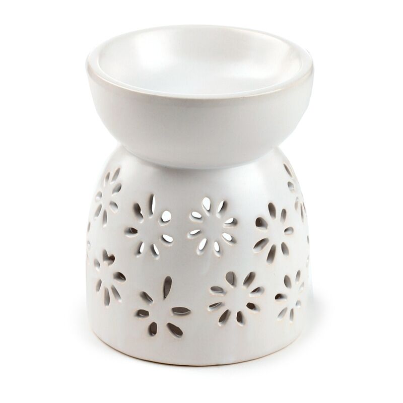Load image into Gallery viewer, Margriet uitgesneden keramiek olie- en wax geurbrander